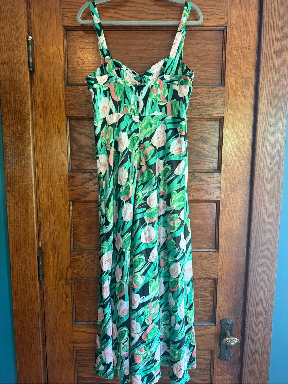 NWT ASTR Floral Corset Dress Satin Long Midi Length Wedding Guest Summer US L - Picture 10 of 15